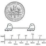 14G 9/16 Halloween Ghost Glow in the Dark Barbell Nipple Ring Set