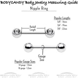 14G 9/16 Frankenstein Head Green Glow in the Dark Nipple Ring Set