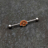 14G Cute Colorful Turkey Thanksgiving Industrial Barbell 38mm