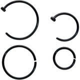20G 12 Pack ASTM F-136 Implant Grade Titanium Hoop Nose Ring Septum Cartilage Ear Hoop Earring Set