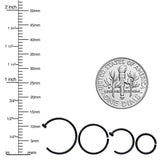 20G 12 Pack ASTM F-136 Implant Grade Titanium Hoop Nose Ring Septum Cartilage Ear Hoop Earring Set