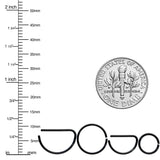 20G 12 Pack ASTM F-136 Implant Grade Titanium Nose Hoop D Shaped Septum Ring and Cartilage Ear Hoop Earring Set