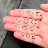 20G 12 Pack ASTM F-136 Implant Grade Titanium Nose Hoop D Shaped Septum Ring and Cartilage Ear Hoop Earring Set