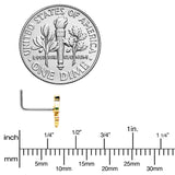 20G 7mm Red Gem Deco Holiday Tree Golden L Shape Nose Ring