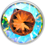 Aurora CZ Gem ASTM F-136 Implant Grade Titanium Threadless Barbell Tongue Ring