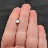 Aurora CZ Gem ASTM F-136 Implant Grade Titanium Threadless Barbell Tongue Ring