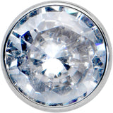 Clear CZ Gem ASTM F-136 Implant Grade Titanium Threadless Barbell Tongue Ring