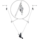 14G 9/16 Creepy Ghosts Witch Halloween Dangle Nipple Chain Set