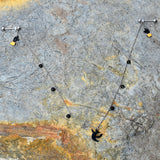 14G 9/16 Pumpkin Black Cat Moon Bats Dangle Halloween Nipple Chain