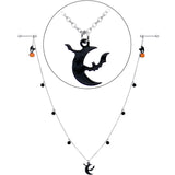14G 9/16 Pumpkin Black Cat Moon Bats Dangle Halloween Nipple Chain