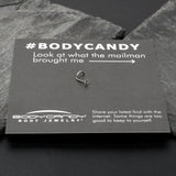 20G 1/4 Silhouette Kitty Cat Left Side Nose Screw