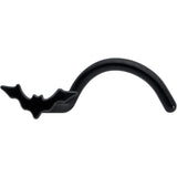 20G 1/4 Black Anodized Itty Bitty Bat Left Side Nose Screw