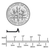 20G 1/4 Black Anodized Itty Bitty Bat Left Side Nose Screw