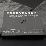 20G 1/4 Black Anodized Itty Bitty Bat Left Side Nose Screw