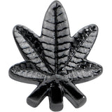 20G 1/4 Black Texture Pot Leaf L Shape Nose Ring
