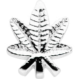 20G 1/4 Texture Pot Leaf L Shape Nose Ring