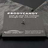 20G 7mm Purple Yellow Gem Dragonfly L Shape Nose Ring