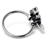 20G 5/16 Purple Yellow Gem Dragonfly Nose Hoop