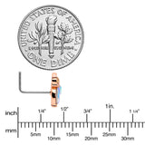 20G 7mm Aurora CZ Gem Fleur de Lis Rosy Butterfly L Shape Nose Ring