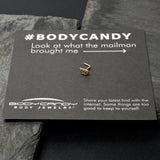 20G 7mm Pink Gem Gold Tone Watermelon Yum L Shape Nose Ring