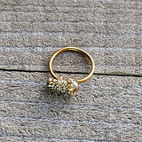 20G 5/16 Clear Gem Gold Tone Luscious Lizard Nose Hoop