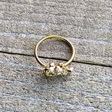 20G 5/16 Clear Gem Gold Tone Luscious Lizard Nose Hoop