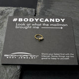 20G 5/16 Clear Gem Gold Tone Luscious Lizard Nose Hoop