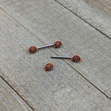 14G 9/16 Cute Colorful Turkeys Barbell Nipple Ring Set