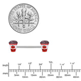 14G 9/16 Sweet Pumpkin Latte Autumn Barbell Nipple Ring Set