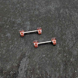 14G 9/16 Sweet Pumpkin Latte Autumn Barbell Nipple Ring Set