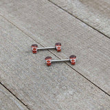 14G 9/16 Sweet Pumpkin Latte Autumn Barbell Nipple Ring Set