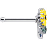 20G 1/4 Cheery Inlay Sunflower Nose Bone