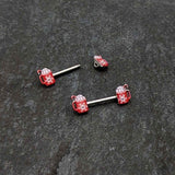 14G 9/16 Sweet Hot Cocoa Holiday Barbell Holiday Nipple Ring Set