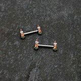 14G 9/16 Sweet Holiday Christmas Candle Barbell Nipple Ring Set
