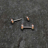 14G 9/16 Sweet Holiday Christmas Candle Barbell Nipple Ring Set