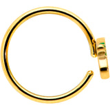 20G 5/16 Gold Tone Merry Christmas Inlaid Nose Hoop