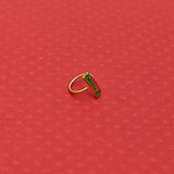 20G 5/16 Gold Tone Merry Christmas Inlaid Nose Hoop