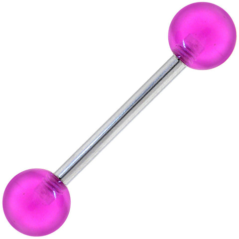 Barbell - MAGENTA MAGIC Tongue Ring