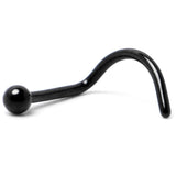 20G 1/4 Black ASTM F-136 Implant Grade Titanium Ball End Left Side Nose Screw