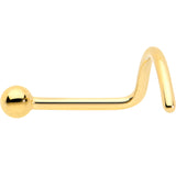 20G 1/4 Gold Hue ASTM F-136 Implant Grade Titanium Ball End Left Side Nose Screw