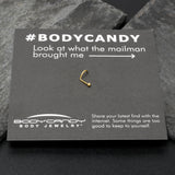 20G 1/4 Gold Hue ASTM F-136 Implant Grade Titanium Ball End Left Side Nose Screw