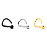 20G 1/4 ASTM F-136 Implant Grade Titanium Ball End Left Side Nose Screw