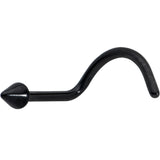 20G 1/4 Black ASTM F-136 Implant Grade Titanium Cone End Left Side Nose Screw