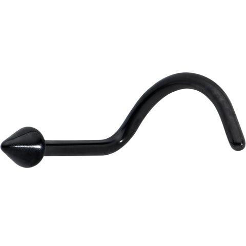 20G 1/4 Black ASTM F-136 Implant Grade Titanium Cone End Left Side Nose Screw