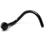 20G 1/4 Black ASTM F-136 Implant Grade Titanium Cone End Left Side Nose Screw