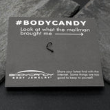 20G 1/4 Black ASTM F-136 Implant Grade Titanium Cone End Left Side Nose Screw