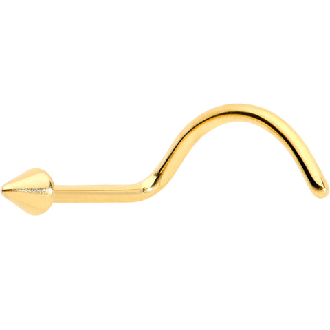 20G 1/4 Gold Hue ASTM F-136 Implant Grade Titanium Cone End Left Side Nose Screw