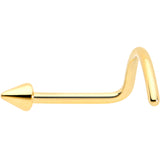 20G 1/4 Gold Hue ASTM F-136 Implant Grade Titanium Cone End Left Side Nose Screw