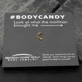 20G 1/4 Gold Hue ASTM F-136 Implant Grade Titanium Cone End Left Side Nose Screw