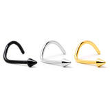 20G 1/4 Gold Hue ASTM F-136 Implant Grade Titanium Cone End Left Side Nose Screw